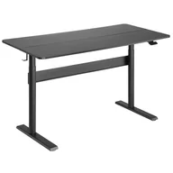 Sprężyny gazowe - Biurko stolik z blatem 140x68cm Ergo Office, sprężyna gazowa, regulacja wysokości, do pracy stojąco siedzącej, max wys 115cm, ER - miniaturka - grafika 1