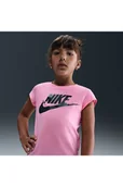 Koszulki dla dziewczynek - T-shirt dla małych dzieci Futura Nike - Różowy - miniaturka - grafika 1