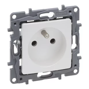 Legrand Gniazdo pojedyncze Niloe Selection 762340 z uziemieniem 16A 250V~ bez przesłony zaciski śrubowe stal - Gniazdka elektryczne - miniaturka - grafika 1