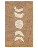 Dywaniki łazienkowe - BELIANI Dywanik łazienkowy brązowy bawełniany 50 x 80 cm prostokątny kształtReplika acyjny wzór mata łazienkowa nowoczesny design - miniaturka - grafika 1