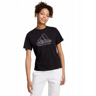 Koszulka damska adidas Xpress Logo czarna IW5161 M - Koszulki i topy damskie - miniaturka - grafika 1