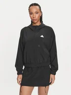 Kurtki damskie - adidas Wiatrówka Embroidery IS4321 Czarny Loose Fit - miniaturka - grafika 1