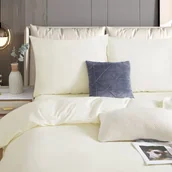 Pościel - Ecru Pościel Jednobarwna Satyna Bawełniana 140x200 - miniaturka - grafika 1