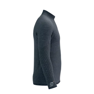 COMPRESSPORT bluza biegowa męska SEAMLESS ZIP SWEATSHIRT mood indigo - Bluzy sportowe męskie - miniaturka - grafika 5