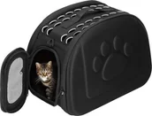 Transportery dla kotów - Springos Transporter dla kota królika psa do 10 kg 20 x 35 x 20 cm torba transportowa rozm. M czarna UNIWERSALNY - miniaturka - grafika 1