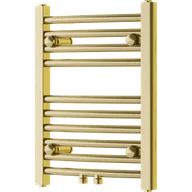 Grzejniki łazienkowe - Mexen Ares grzejnik łazienkowy 500 x 400 mm, 142 W, złoty - W102-0500-400-00-50 - miniaturka - grafika 1