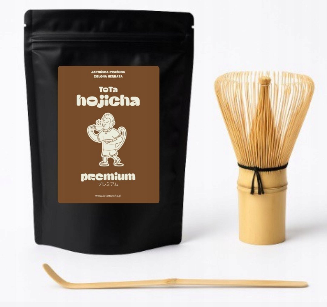Zestaw Hojicha 100g herbata chasen łyżeczka ToTa Matcha