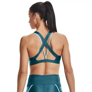 Biustonosz sportowy Under Armour Crossback Low Shine - Bielizna sportowa damska - miniaturka - grafika 2