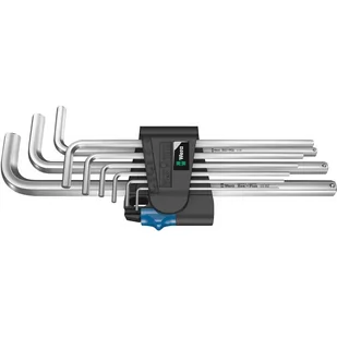 Wera 05022130001 950/9 L Hex-Plus HF 1 zestaw kluczy kątowych matowo chromowanych 9-częściowy - Klucze i nasadki - miniaturka - grafika 1