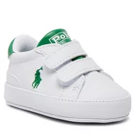 Buty dla chłopców - Sneakersy Polo Ralph Lauren RL00332100 L White Smooth/Green W/ Navy Pp - miniaturka - grafika 1