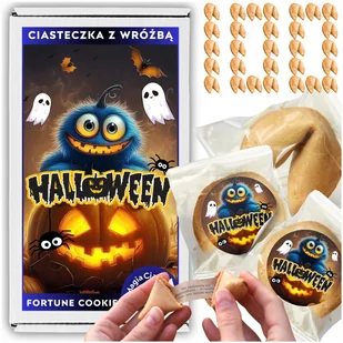 CIASTECZKA Z WRÓŻBĄ zabawa na Halloween Magia Przeznaczenia dla dzieci 100 - Pieczywo chrupkie - miniaturka - grafika 1