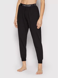 Piżamy damskie - Calvin Klein Underwear Spodnie piżamowe 000QS6757E Czarny Relaxed Fit - grafika 1
