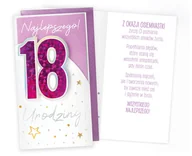 Kartki okolicznościowe i zaproszenia - Karnet Urodziny 18 - Kukartka - miniaturka - grafika 1