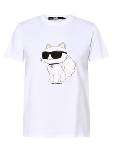KARL LAGERFELD - T-shirt damski, biały - Koszulki i topy damskie - miniaturka - grafika 1