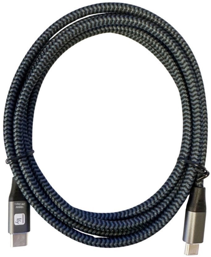 Kabel USB 3.2 USB-C na USB-C 2m M/M 5A, 20V, 100W, 4K, 20Gb/s
