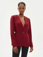Marynarki i żakiety damskie - Calvin Klein Marynarka K20K207154 Czerwony Slim Fit - miniaturka - grafika 1