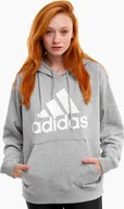 Bluzy damskie - Adidas Bluza damska adidas Essentials Big Logo Oversized French Terry Hoodie szara IC9865 XS - miniaturka - grafika 1