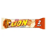 Batoniki - Lion White Nadziewany wafel z karmelem i płatkami pszennymi w białej polewie 60 g (2 x 30 g) - miniaturka - grafika 1