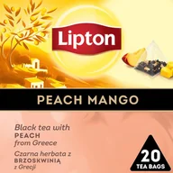 Herbata - Lipton Czarna herbata z brzoskwinią z Grecji 34 g (20 torebek) - miniaturka - grafika 1