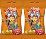Gumy do żucia, lizaki, dropsy - Skawa Cukierki Draże pomarańczowe Apacze 70g x 2 | Zestaw Dwupak - miniaturka - grafika 1