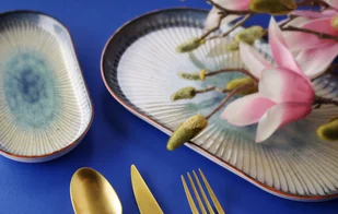 TALERZ OWALNY GALAXY 19 x 11 cm PORCELANA FINE DINE EARTH COLOURS NIEBIESKI - Talerze - miniaturka - grafika 5