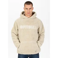Bluzy sportowe męskie - Pit Bull Bluza Z Kapturem Sherpa Aragon Beżowa - miniaturka - grafika 1
