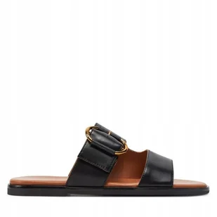 GEOX KLAPKI DAMSKIE CZARNE SKÓRZANE WSUWANE 35 ŻIK - Klapki i japonki damskie - miniaturka - grafika 1