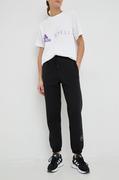Spodnie damskie - adidas by Stella McCartney spodnie dresowe damskie kolor czarny gładkie - miniaturka - grafika 1