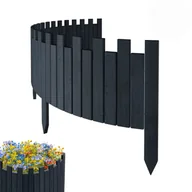 Ogrodzenia - Floranica PŁOTEK OGRODOWY drewniany, elastyczny, obrzeże rabatek, palisada 200 x 30 cm Antracyt - miniaturka - grafika 1