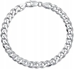 SZEROKA MĘSKA BRANSOLETKA SREBRNA PANCERKA DIAMENTOWANA SREBRO PRÓBA 925 - Bransolety męskie - miniaturka - grafika 1