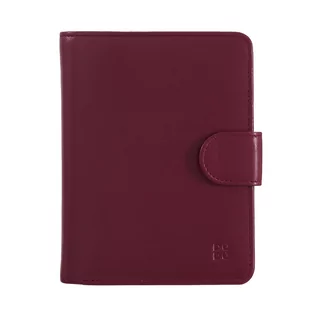 Portfele - DUDU Damska skórzana portmonetka, blokada RFID, kolorowy design, z kieszenią na monety na suwak, z zamknięciem na zatrzask, z uchwytami na karty kredytowe - grafika 1