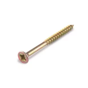 Wkręt uniwersalny 3,5 x 20 mm łeb płaski PZ2 pasywowany na żółto - Wkręty - miniaturka - grafika 1