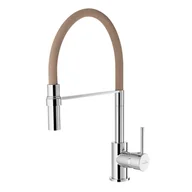 Baterie kuchenne - Invena Kameleon Bateria kuchenna wysoka z wyciąganą wylewką beżowa/chrom BZ-29-L03-C - miniaturka - grafika 1