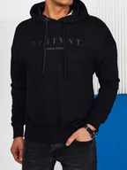 Bluzy męskie - Bluza męska z nadrukiem czarna Dstreet BX5676-XXL - miniaturka - grafika 1