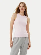 Koszulki i topy damskie - adidas Top Essentials Linear JC5797 Różowy Slim Fit - miniaturka - grafika 1