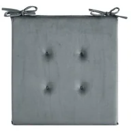 Poduszki dekoracyjne - Poduszka na siedzisko Gaja 40 x 40 x 3 cm srebrny - miniaturka - grafika 1