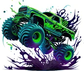 Pasmanteria - Naprasowanka Monster Truck motoryzacja 5 - miniaturka - grafika 1