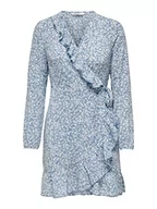 Sukienki - ONLY Sukienka damska z falbanką, Cashmere Blue, 40 - miniaturka - grafika 1