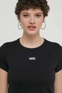 Koszulki sportowe damskie - Vans t-shirt bawełniany damski kolor czarny - miniaturka - grafika 1