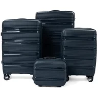 Walizki - Zestaw 3 walizek+ Kuferek KEMER RGL PP2090 Dark Grey - miniaturka - grafika 1