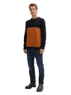 Swetry męskie - Tom Tailor Sweter w kolorze granatowo-pomarańczowym - miniaturka - grafika 1