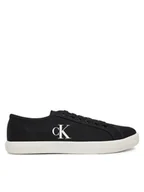 Trampki damskie - Calvin Klein Jeans Tenisówki Ess Vulc Low Cv Mg Wn YW0YW01762 Czarny - miniaturka - grafika 1