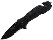 Noże - Fox Outdoor Nóż składany ratowniczy Black (45861) 45861 - miniaturka - grafika 1
