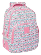 Plecaki - Safta MOOS KWIATY - Podwójny plecak z możliwością dostosowania do wózka, tkanina nadająca się do recyklingu, idealny dla dzieci w różnym wieku, wygodny i wszechstronny, jakość i wytrzymałość, 32 x 15 - miniaturka - grafika 1