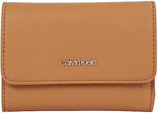 Calvin Klein Damskie portfele Ck Must Trifold Sm, Cukier brązowy, Rozmiar Uniwersalny - Portfele - miniaturka - grafika 1
