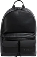 Plecaki - REPLAY Męski plecak FM3743, 0098 Black, 0098 Czarny, Mittelgroße - miniaturka - grafika 1