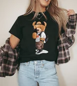 Koszulki i topy damskie - Damska koszulka MISIEK OVERSIZE - miniaturka - grafika 1