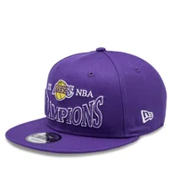 Czapki męskie - Czapka z daszkiem New Era Champions Patch 950 Lakers 60364222 Fioletowy - miniaturka - grafika 1