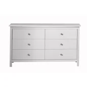Komody - Biała komoda z litego drewna sosnowego z 6 szufladami Marckeric Berna - miniaturka - grafika 1