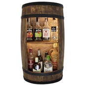 Pozostałe akcesoria barmańskie - Stojąca Lub Wisząca Drewniana Beczka Barek Led – 80Cm - miniaturka - grafika 1